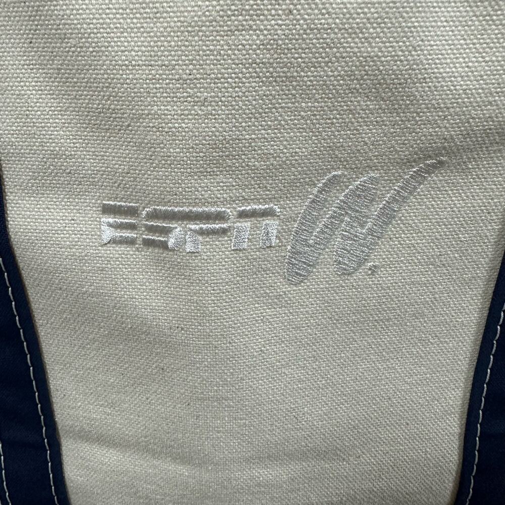 L.L. Bean Boat Tote Medium USA Canvas Navy ESPNW Embroidered - Picture 6 of 12